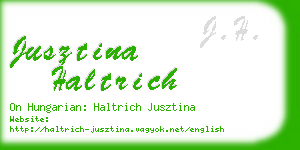 jusztina haltrich business card